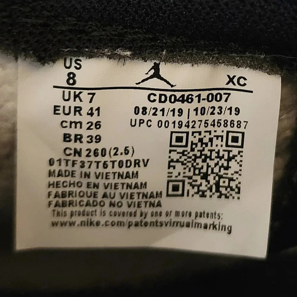 NIKE AIR JORDAN 1 RETRO HIGH OG TWIST SZ 8 WOMEN CD0461 007 PONY 2019 WHITE BLK - Picture 7 of 13